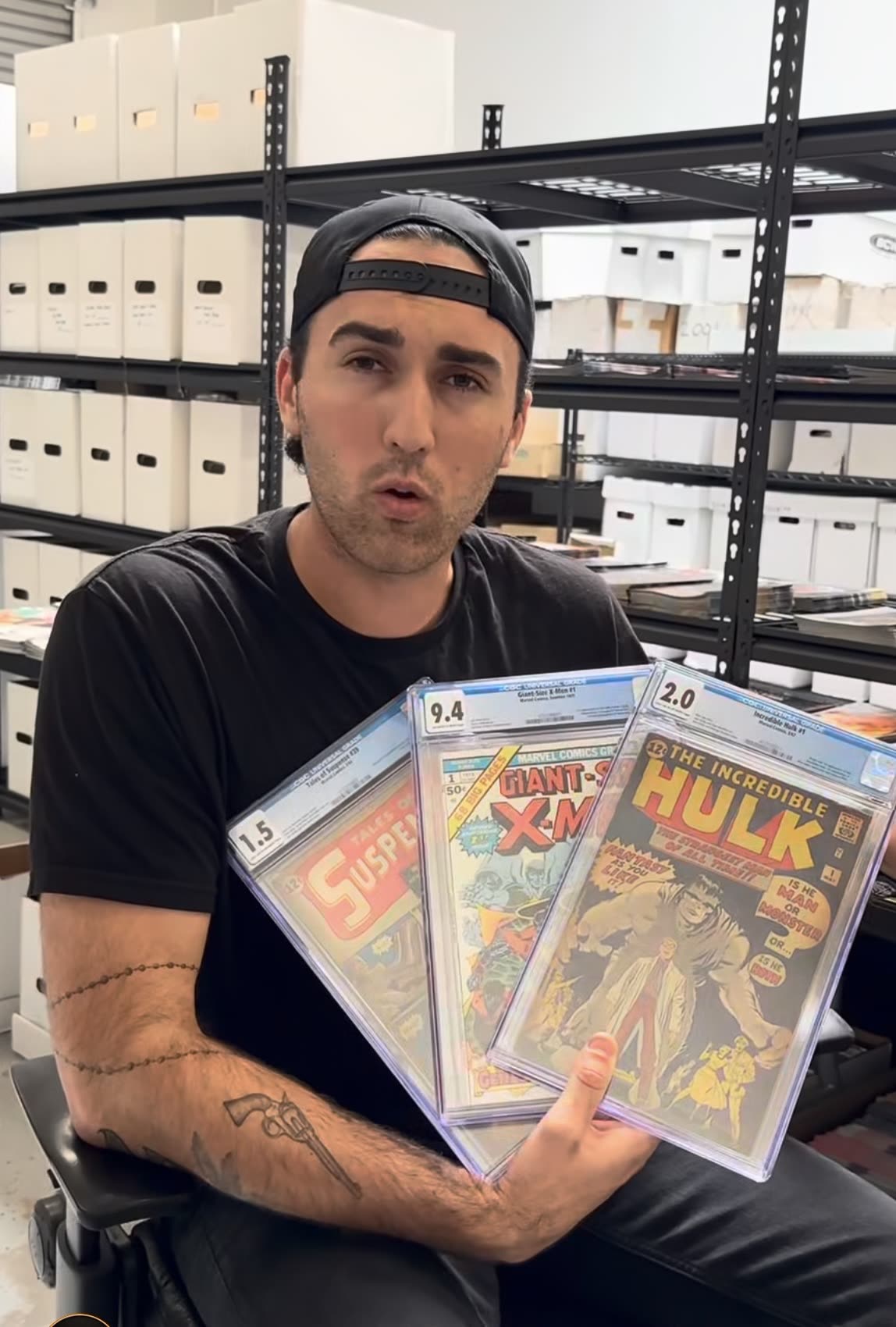 Comic Book Boys dollar start preview — Incredible Hulk #1, Giant-Size X-Men #1, and Tales of Suspense CGC slabs