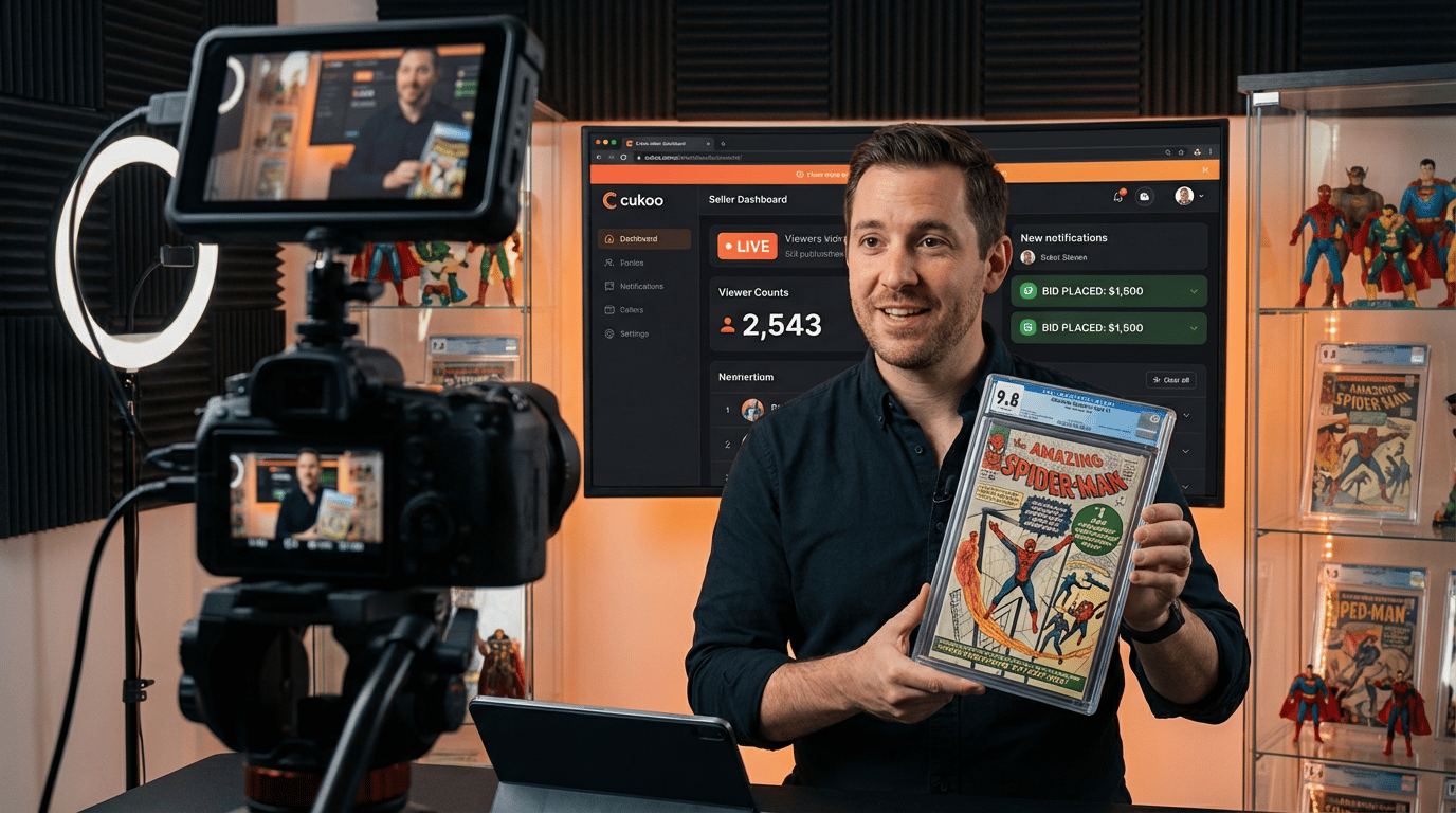 Seller streaming comics live